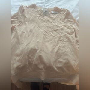 Club Monaco Cream Crew Neck Sweater